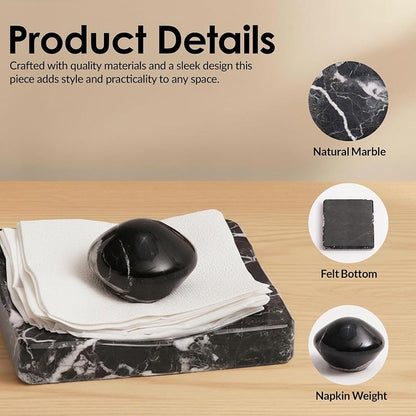 Marble Napkin Holder with Weight