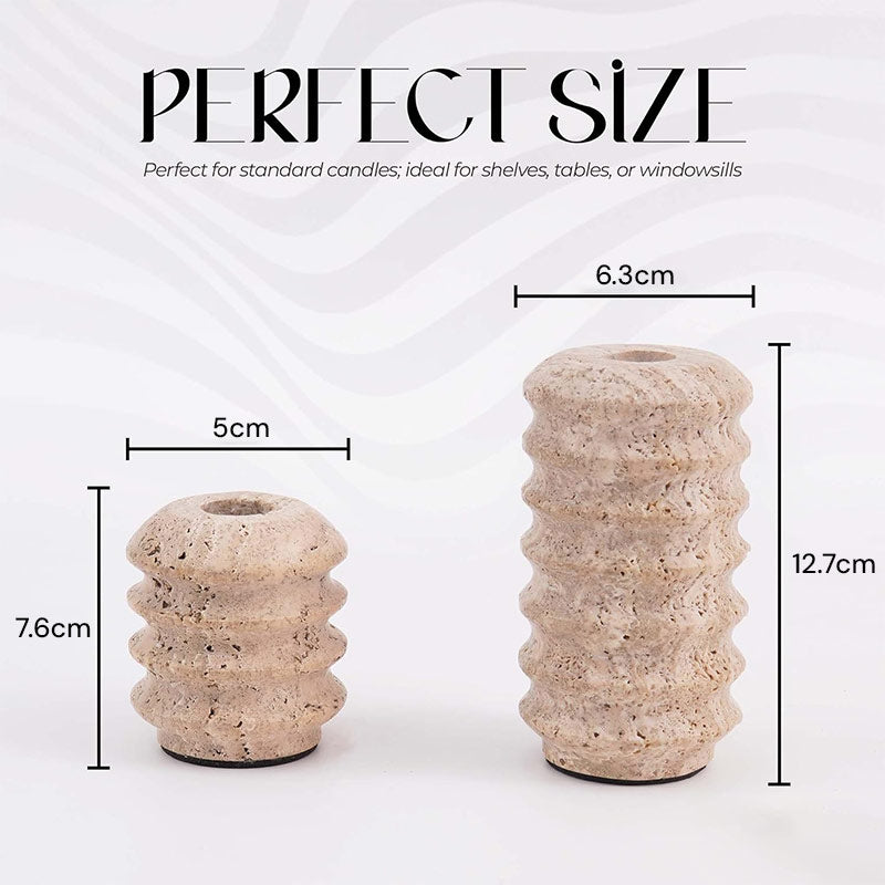 Marble Spring Candle Holder Set of 2
