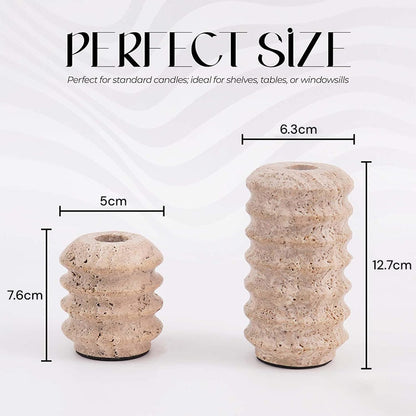 Marble Spring Candle Holder Set of 2