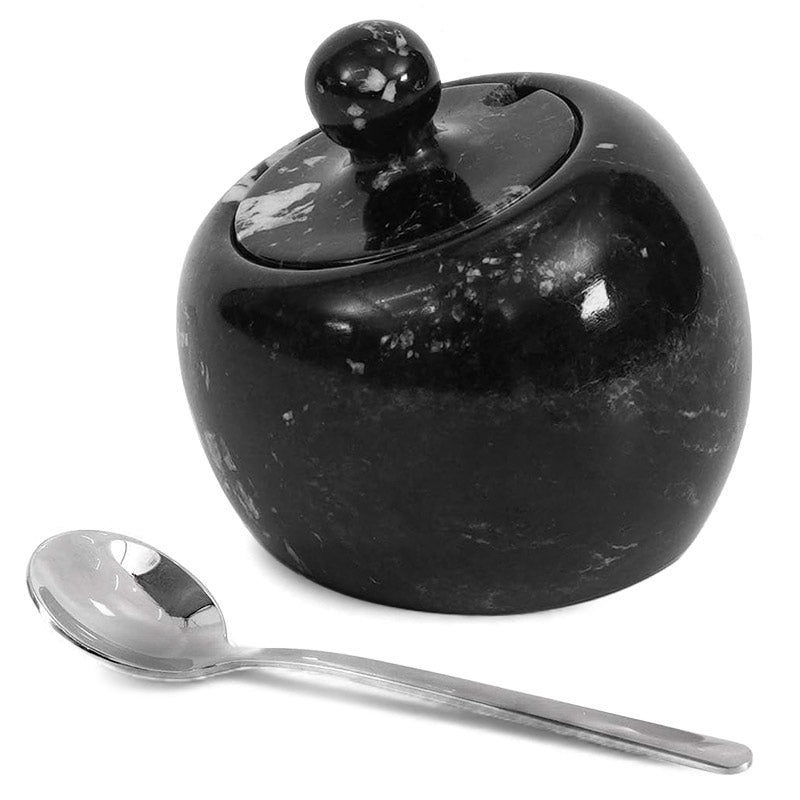 Marble Salt Pig with Lid - Small