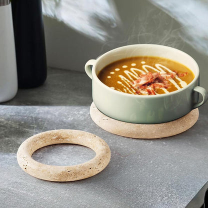 Marble Hot Pot Ring - Set Of 2