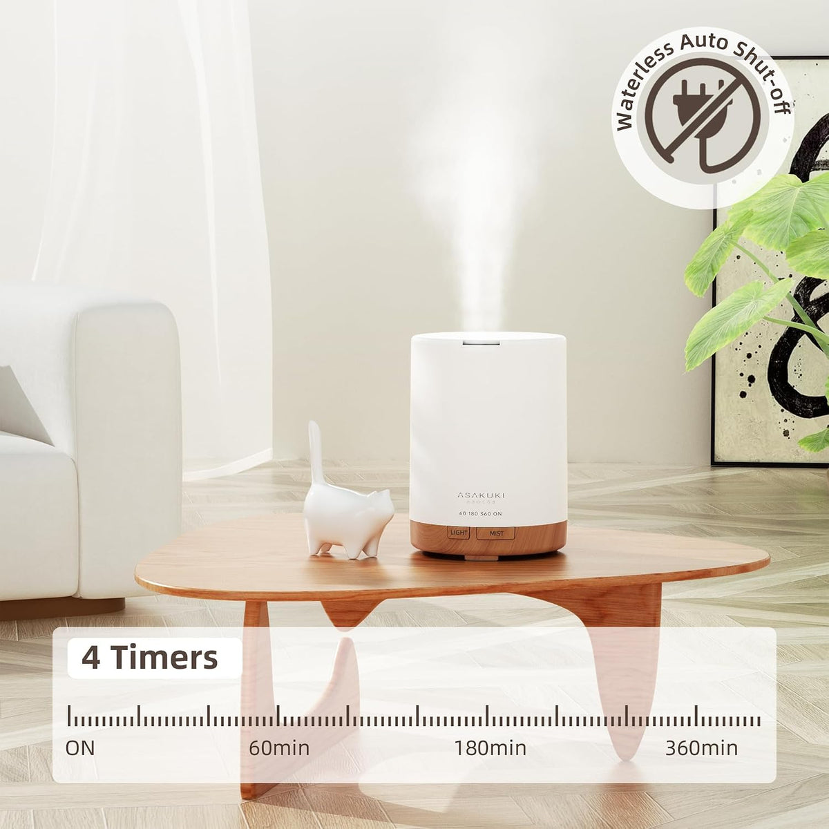 ASAKUKI 300ML Essential Oil Diffuser