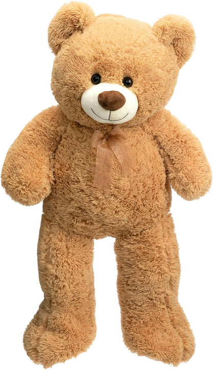HollyHOME Teddy Bear Stuffed Animal Plush Giant Teddy Bears with Footprints Big Bear 36 inch Tan