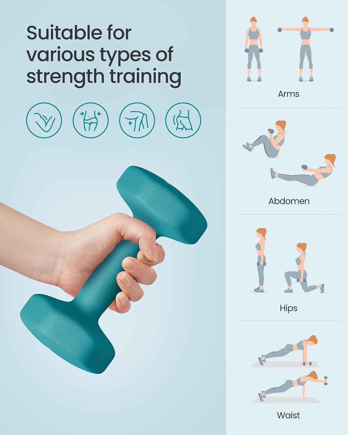 SONGMICS Dumbbell Set with Rack
