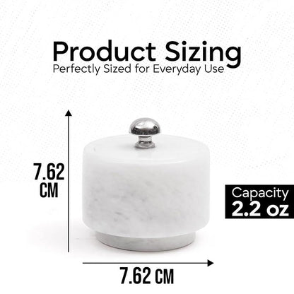 Marble Salt Cellar with Knob