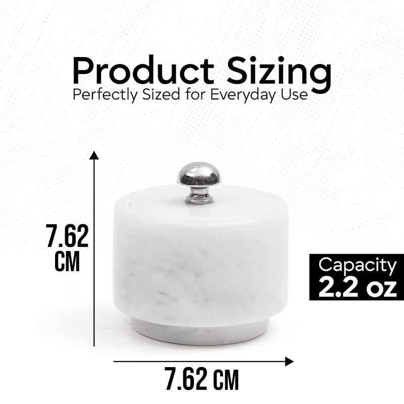 Marble Salt Cellar with Knob