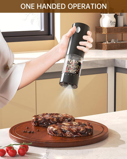 CIRCLE JOY Electric Salt and Pepper Grinder Set Rechargeable