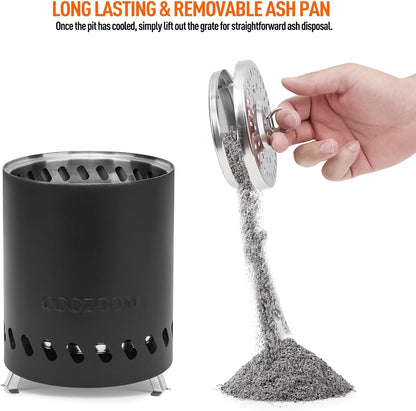 Portable Table Top Fire Pit: 5.5" Stainless Steel Mini Outdo