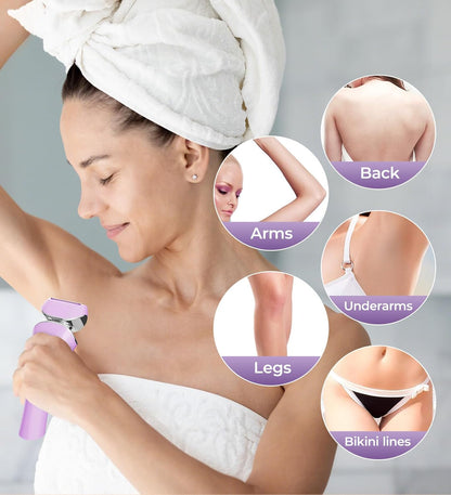 Women,Ladies Shaver,Lady Razor for Legs,Arm,Underarm,Bikini,USB Rechargeable Razor Wet&Dry Cordless for Woman by PRITECH