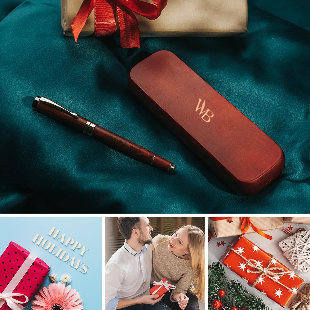Wordsworth & Black Bamboo Wood Fountain Pen Set for Writing