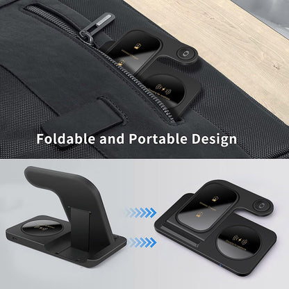 Foldable 3 in 1 Wireless Charging Station for iPhone/Apple
