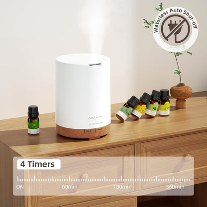 ASAKUKI 300ml Aromatherapy Oil Diffuser with 6Pcs*10ml Pure 