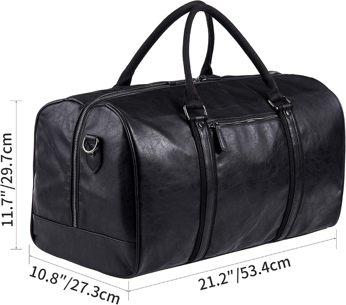 seyfocnia Oversized Duffle Travel Bag Waterproof Leather Wee