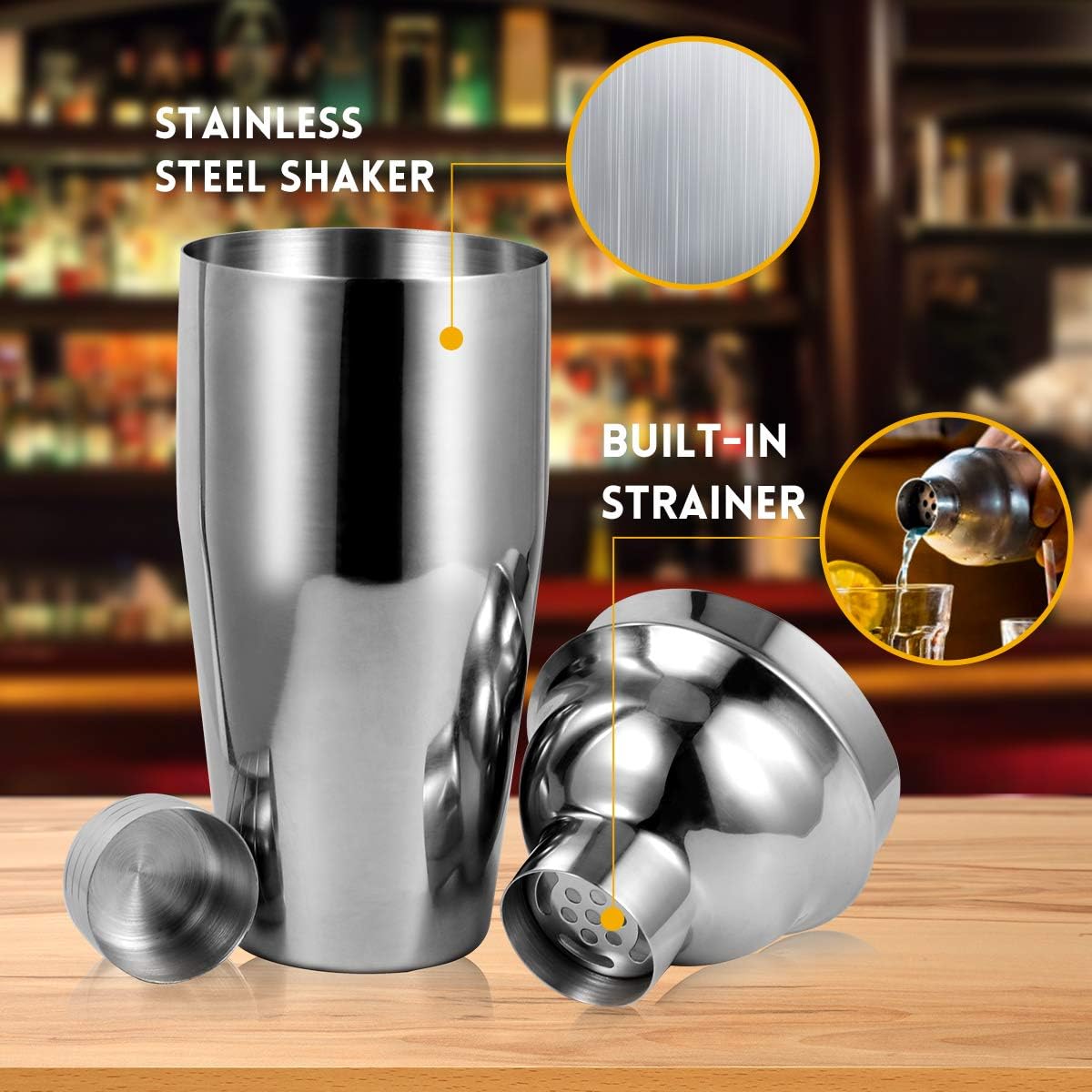 12-Piece Cocktail Shaker Set with Stand