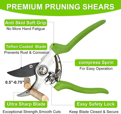 2Pcs Garden Shears Set