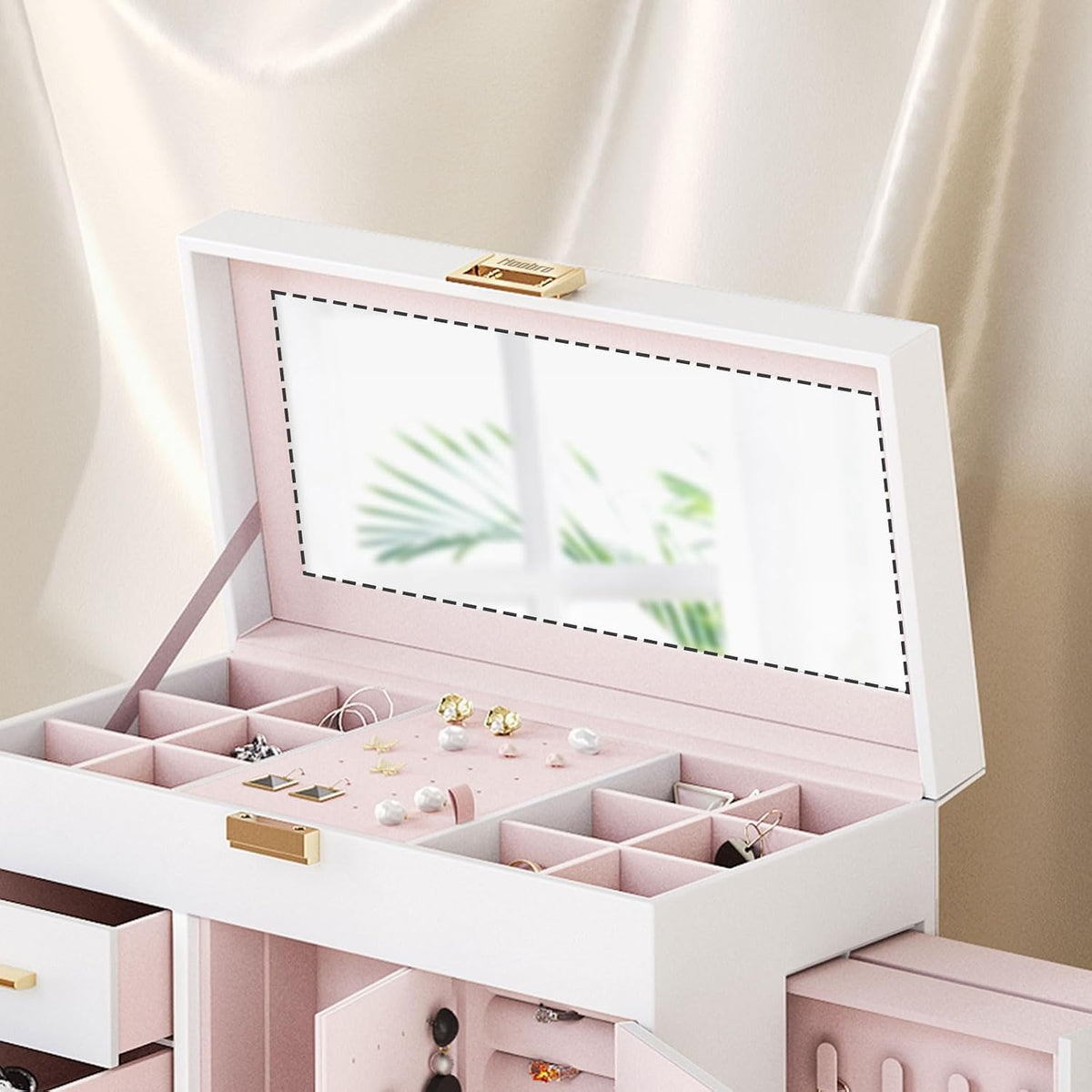HOOBRO Jewelry Box with Mirror