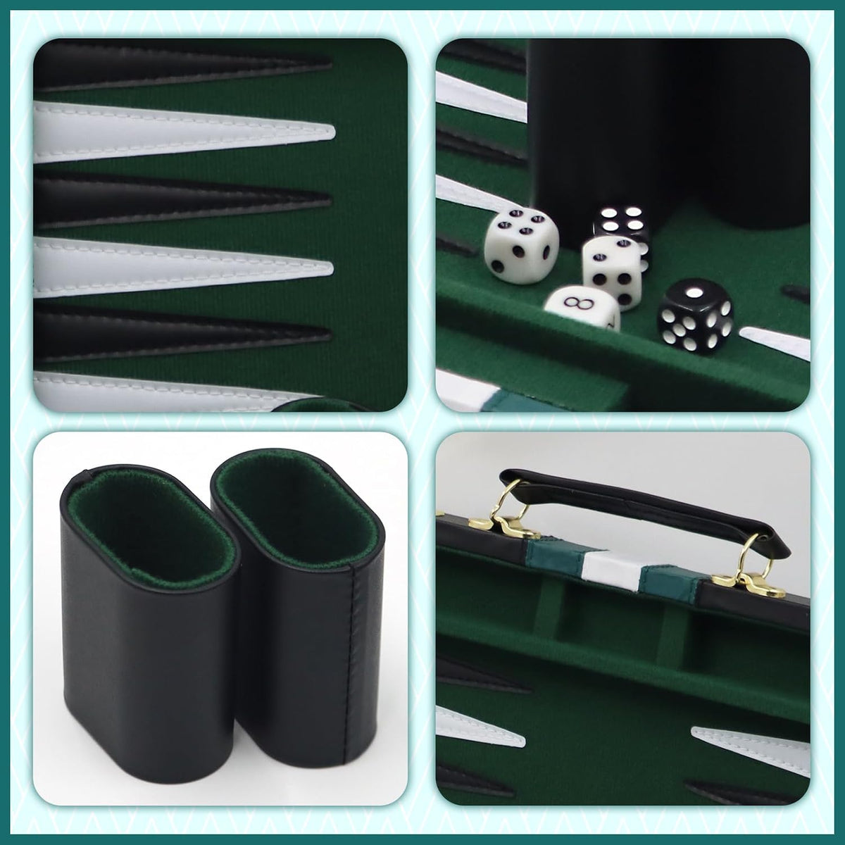 Backgammon Set Suitcase for 2 Players