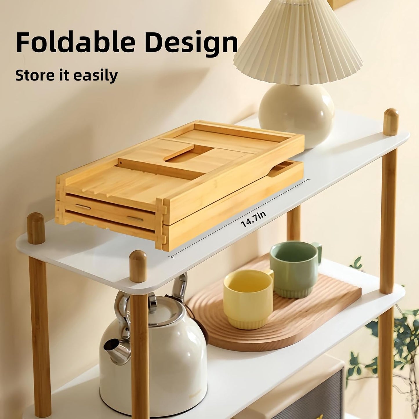 BathNook™ Bamboo Bath Reading Tray — Expandable Bathtub Caddy with Book, Tablet & Wine Holder 6