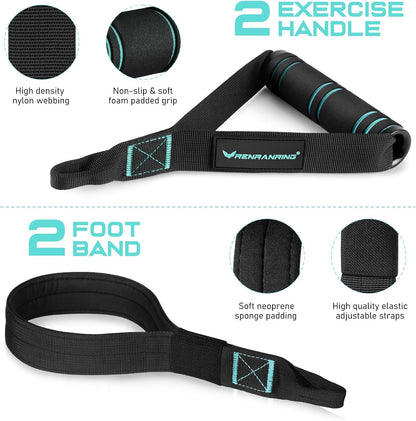 Pilates Bar Kit with Resistance Bands, Multifunctional Yoga Pilates Bar with Heavy-Duty Metal Adjustment Buckle for Women & Men, Home Gym Pilates Resistance Bar Kit forFull Body Workouts