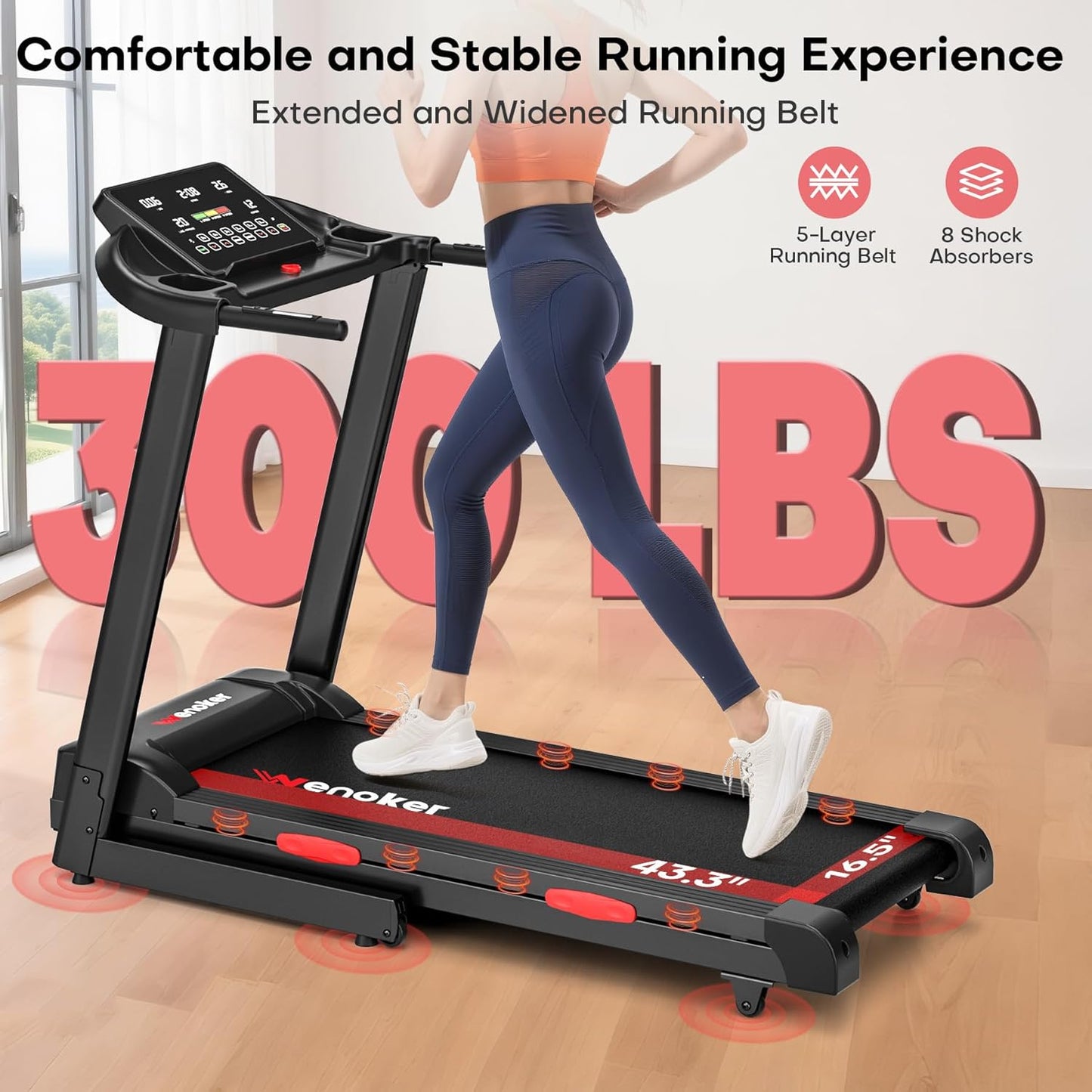 WENOKER treadmill, side profile