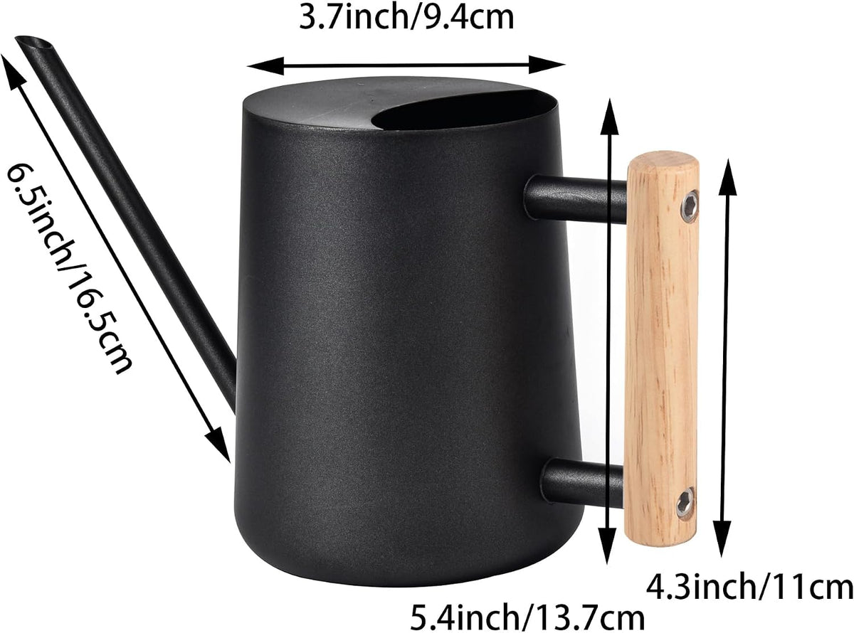 IMEEA 35oz/1000ml Indoor Watering Can Black Watering Can wit