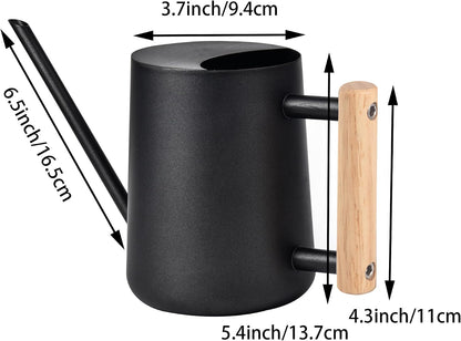 IMEEA 35oz/1000ml Indoor Watering Can Black Watering Can wit