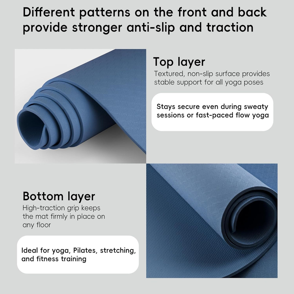 Extra Wide Yoga Mat 183x80cm (72"x32")