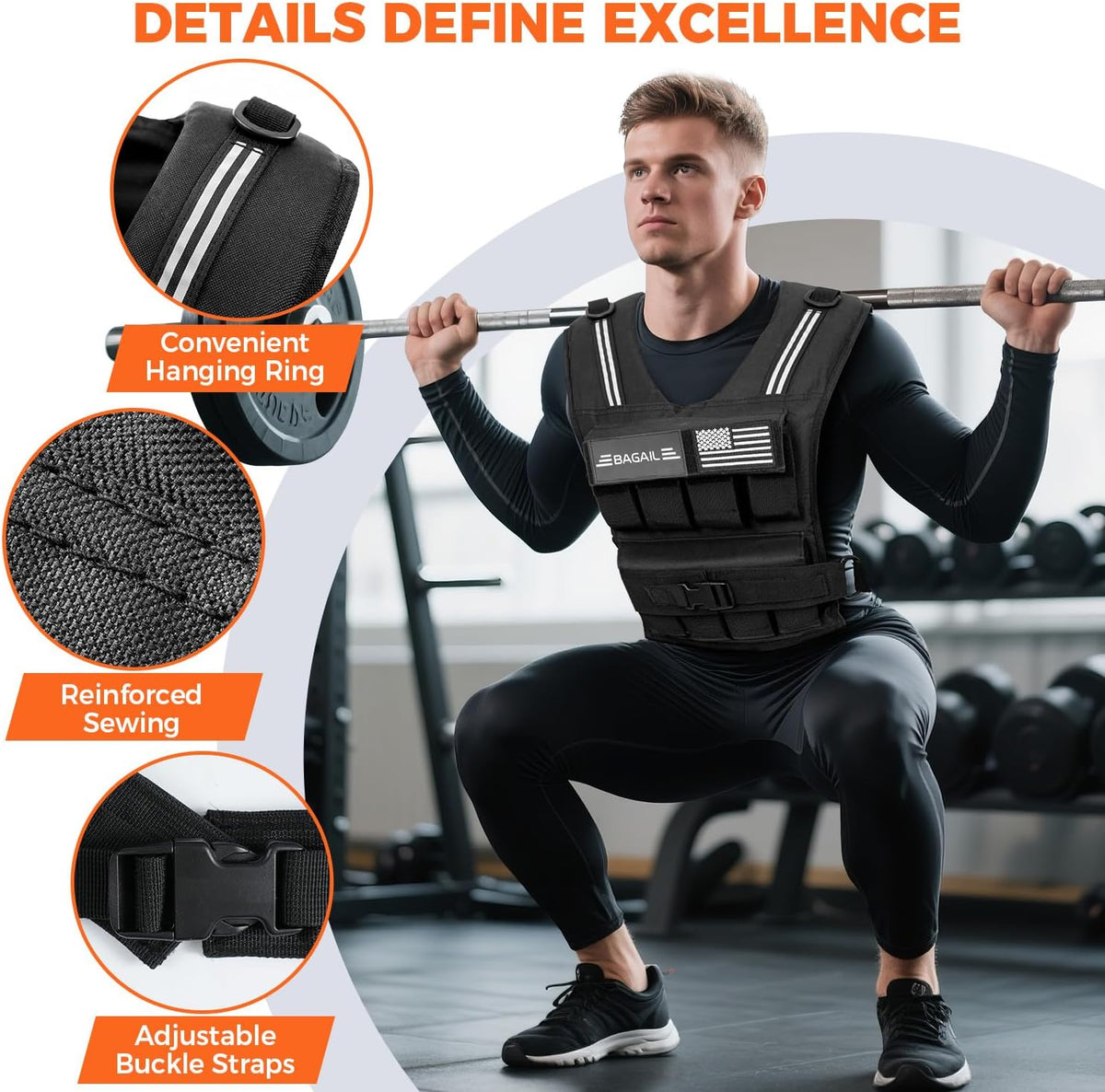 BAGAIL Weighted Vest for Strength Training