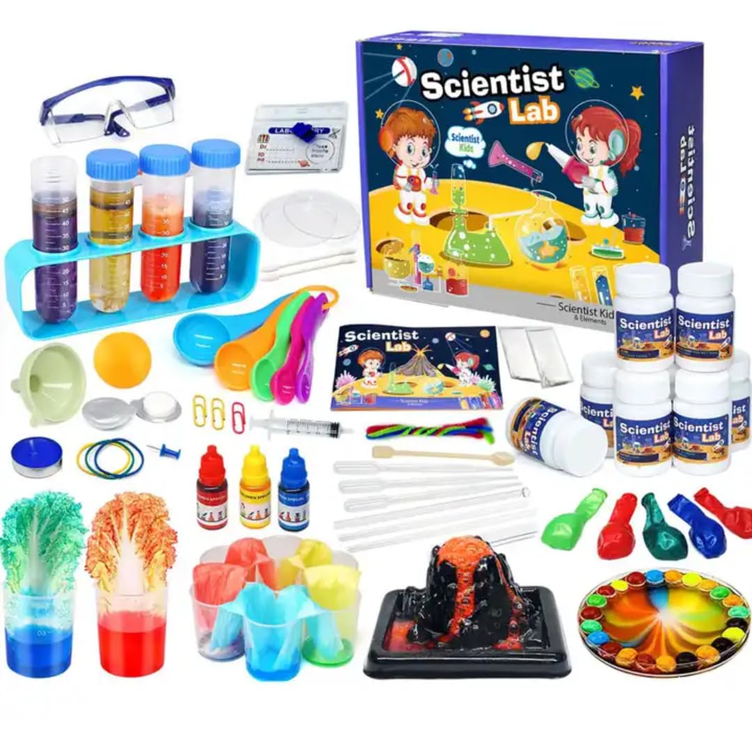 Why2Wise 70+ Science Experiment Kit for Kids — STEM Chemistry Lab (Ages 6-14)