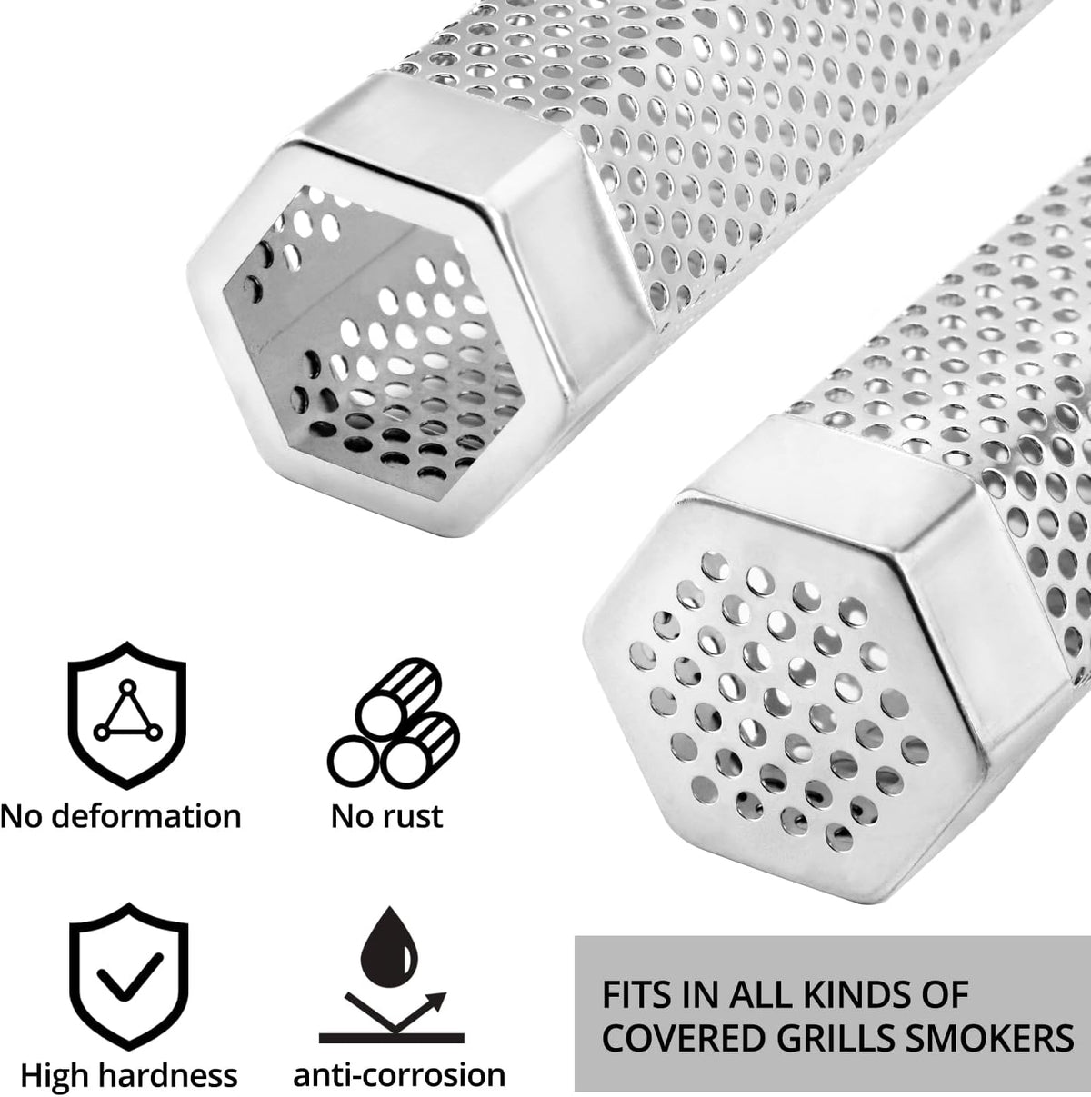 QWORK® 12" Stainless Steel BBQ Smoke Tube for Pellet Grill