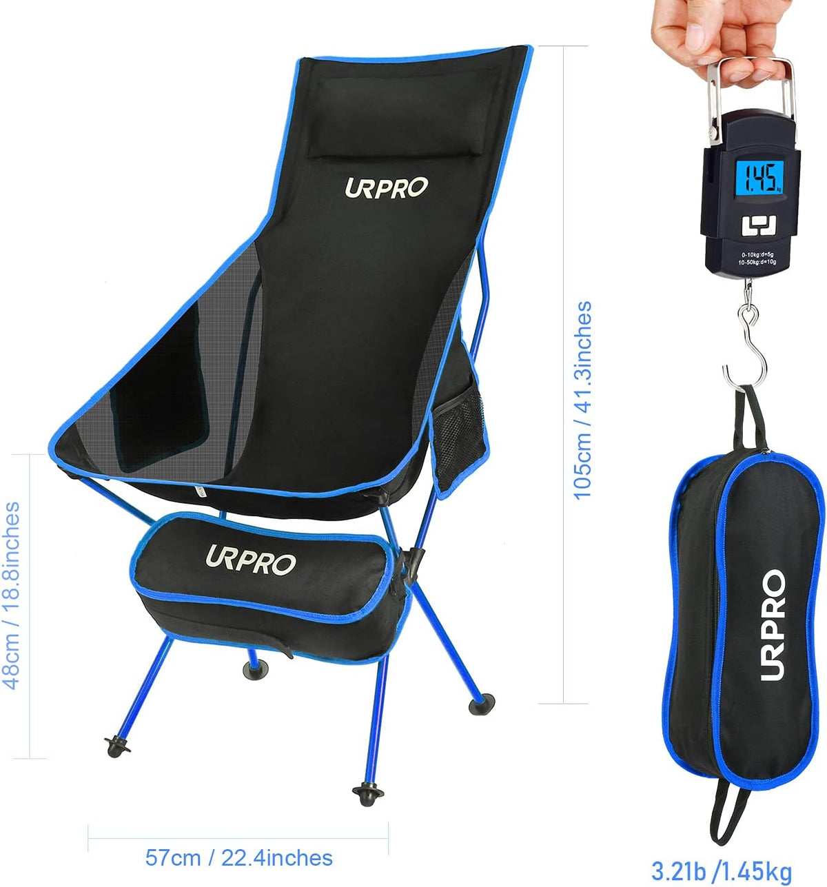 Upgraded Outdoor Camping Chair Portable Lightweight Folding 