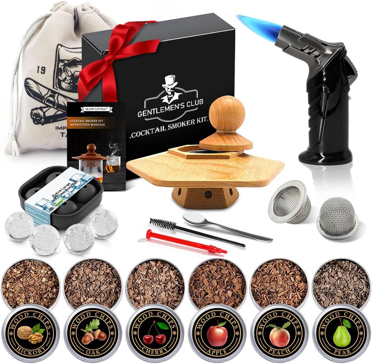 Cocktail Smoker Kit for Bourbon Whiskey Gifts for Men Drink 