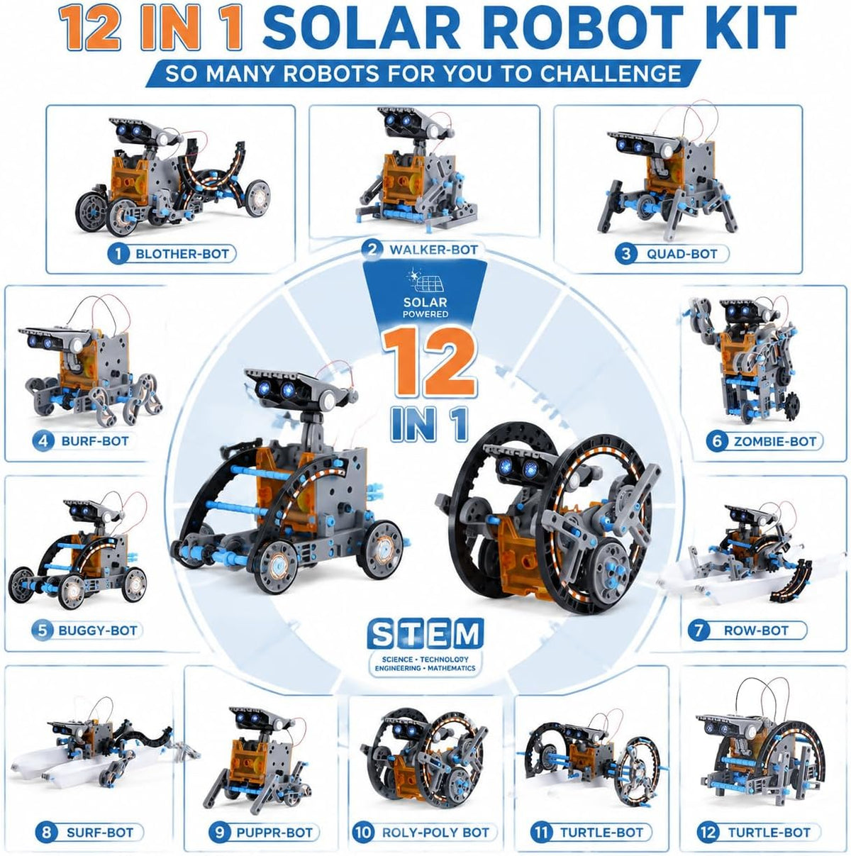 Solar Robot Kit for Kids Age 8-12