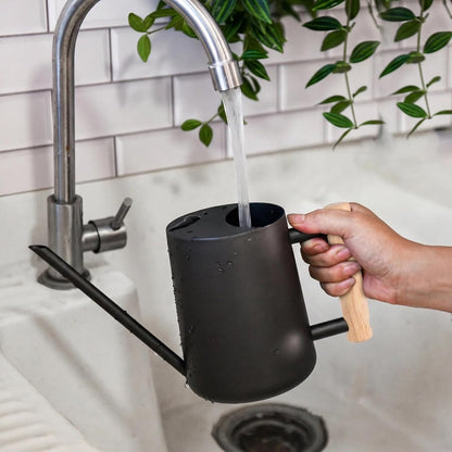 IMEEA 35oz/1000ml Indoor Watering Can Black Watering Can wit