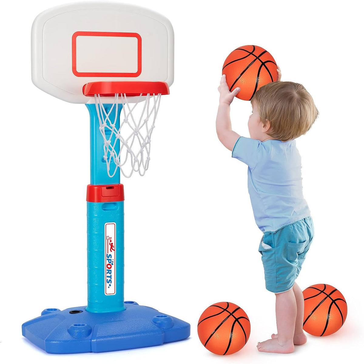 LACCHOUFEE Kids Basketball Hoop with 3 Balls