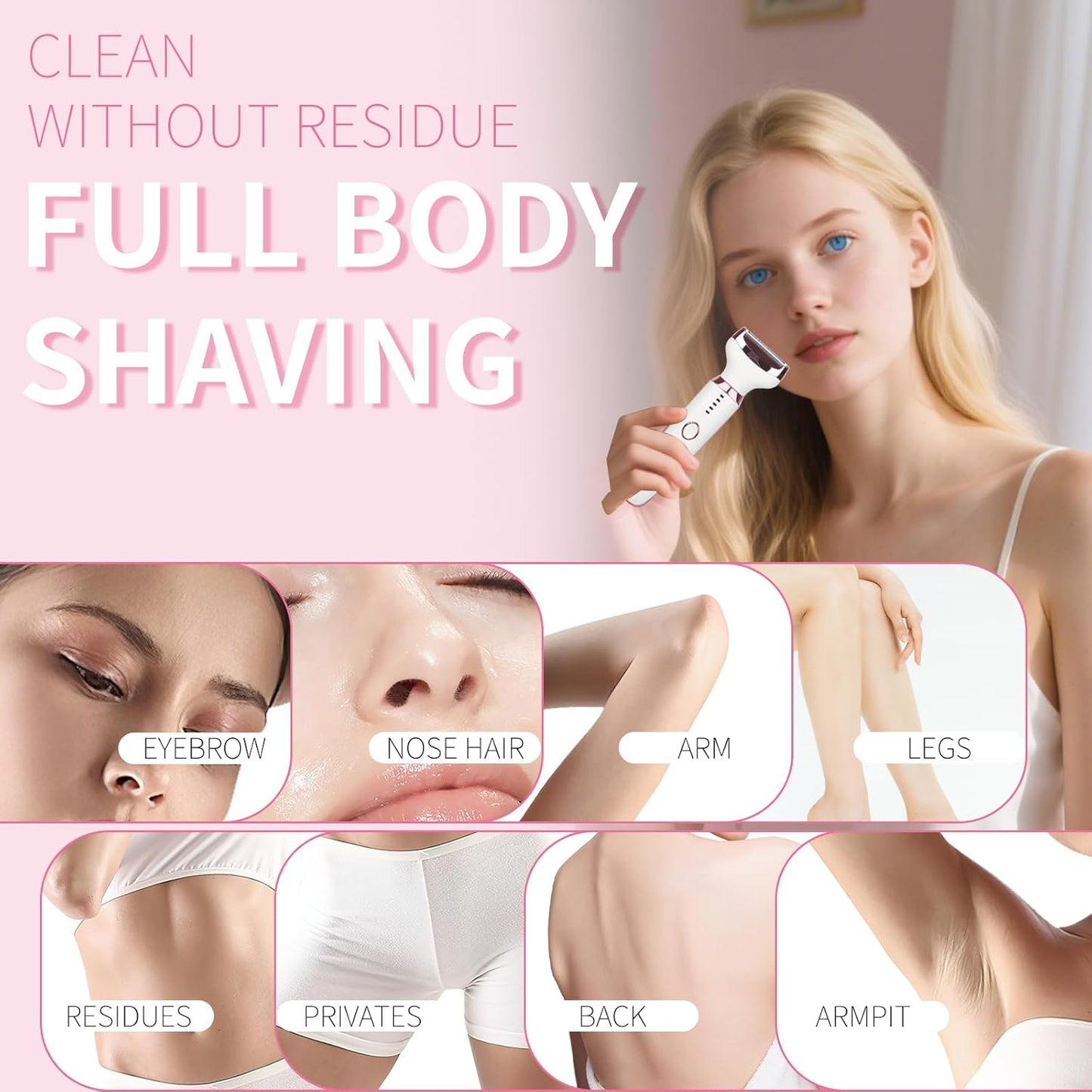 Velessa 4-in-1 Electric Shaver & Grooming Set for Women 2