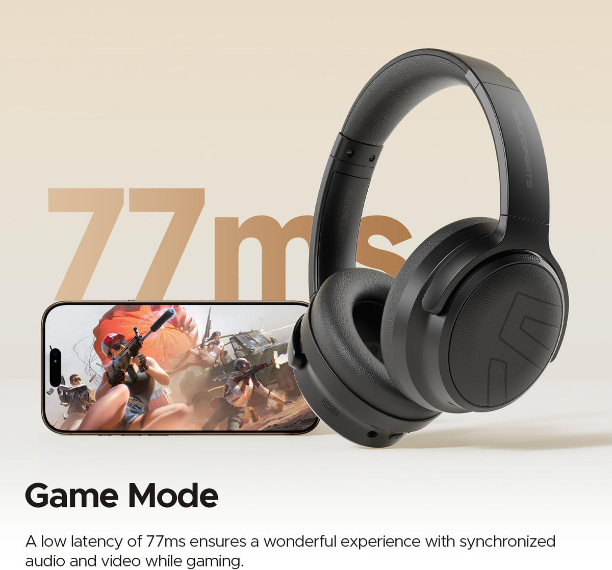 SOUNDPEATS Space Pro LDAC Hi-Res ANC Wireless Over-Ear Headp