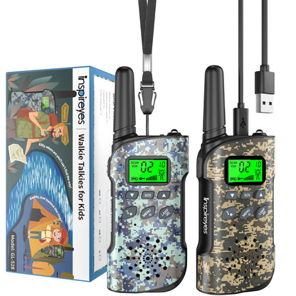 2 pack camouflage kids walkie talkies