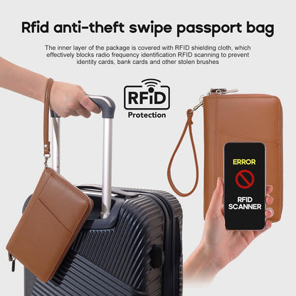RFID Blocking Family Passport Holder Wallet 6
