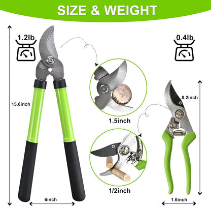 2Pcs Garden Shears Set