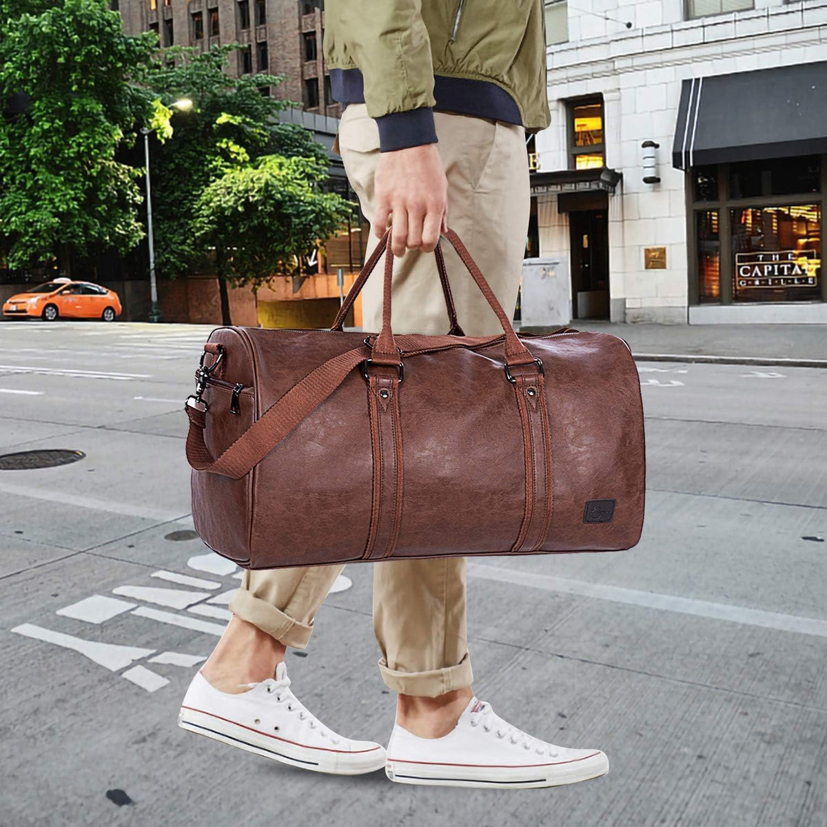 seyfocnia Oversized Travel Duffel Bag Weekender Bag with Sho