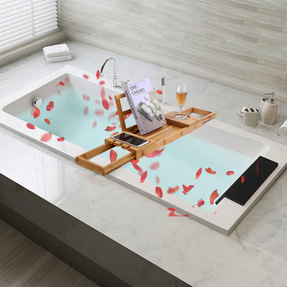 Luxury bamboo bath caddy tray 8