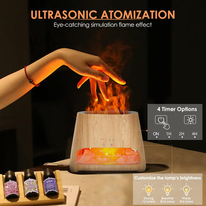 SALKING 2-in-1 Essential Oil Diffuser & Crystal Himalayan Sa