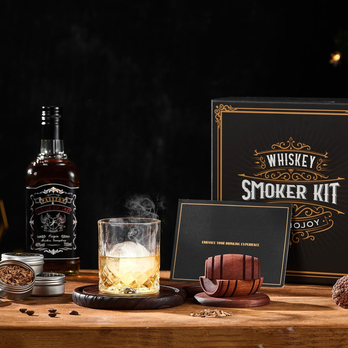 Whiskey Smoker Kit with Torch - 6 Flavors Wood Chips