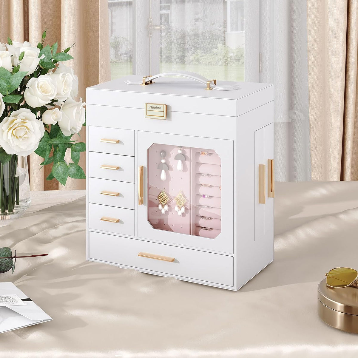 HOOBRO Jewelry Box with Mirror