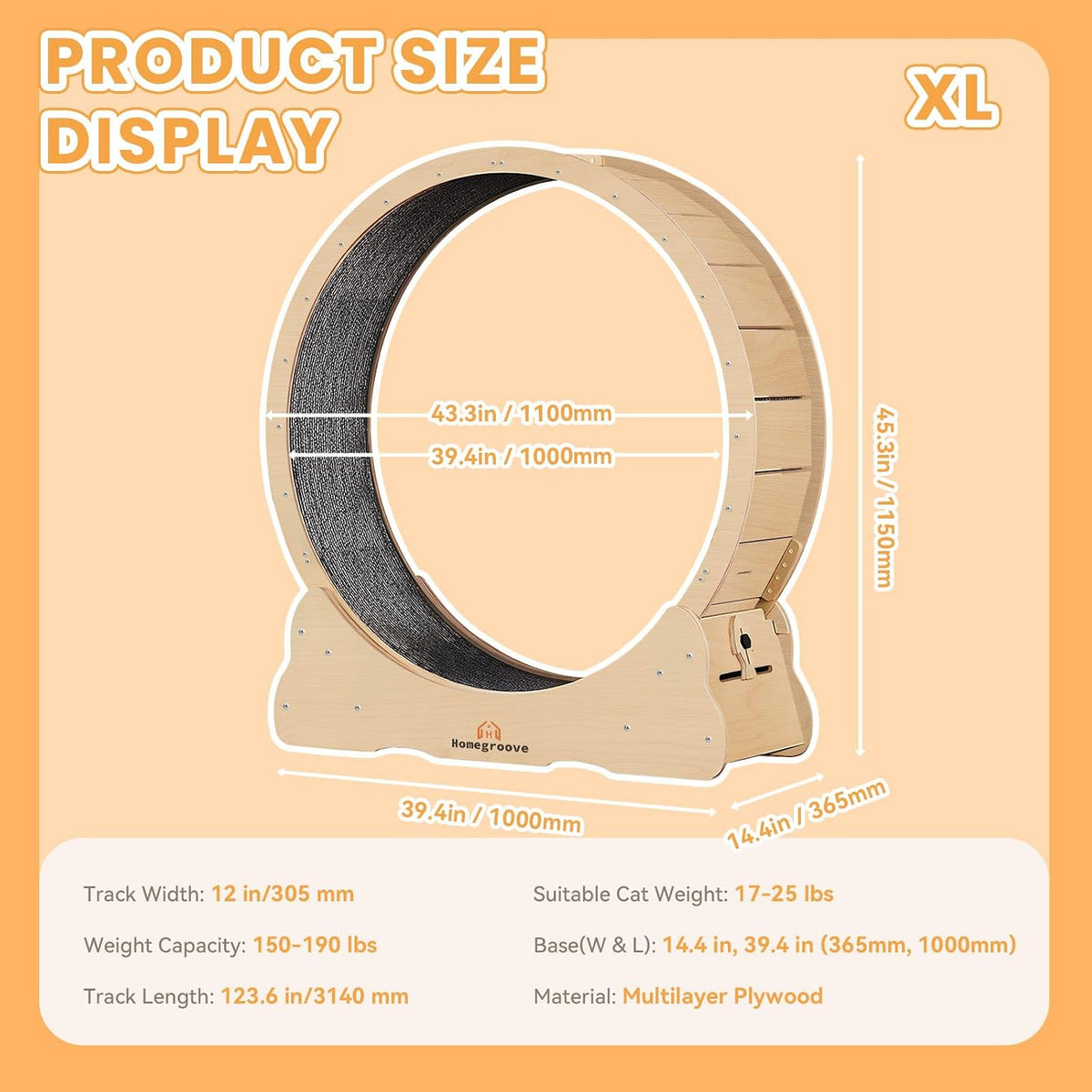 PurrTrek 45 inch Cat Exercise Wheel view 8