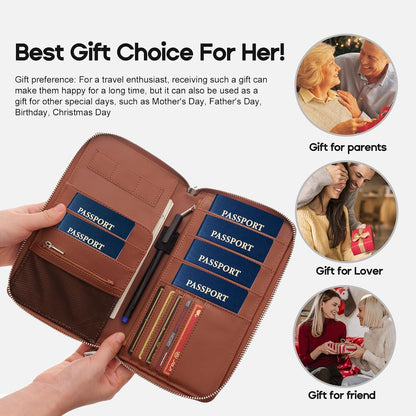 RFID Blocking Family Passport Holder Wallet 6