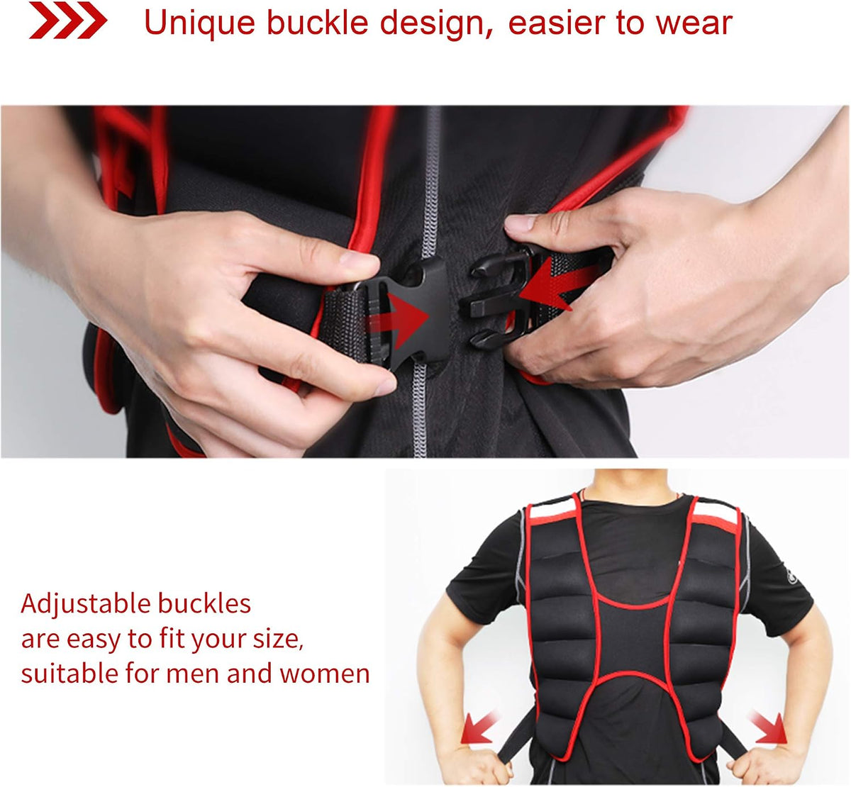 PROIRON Adjustable Weighted Vest Jacket 5-10KG Comfortable f