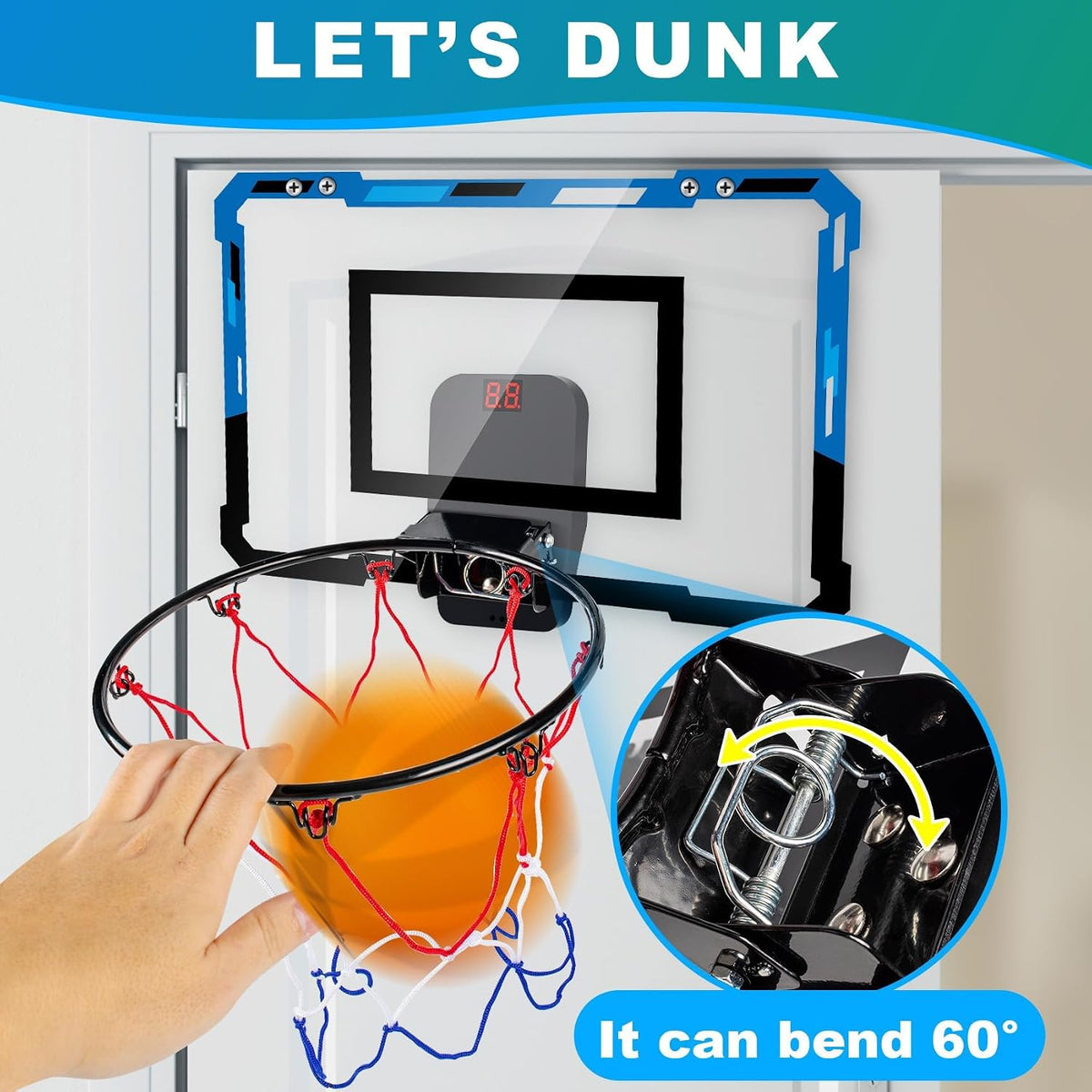 Loiley Basketball Hoop Indoor for Kids Adults with Scorer wi