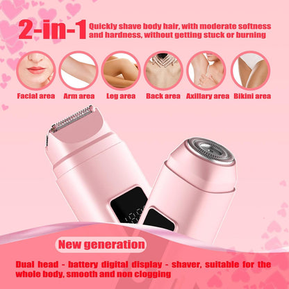 Velessa 2-in-1 Bikini Trimmer & Facial Shaver for Women 2